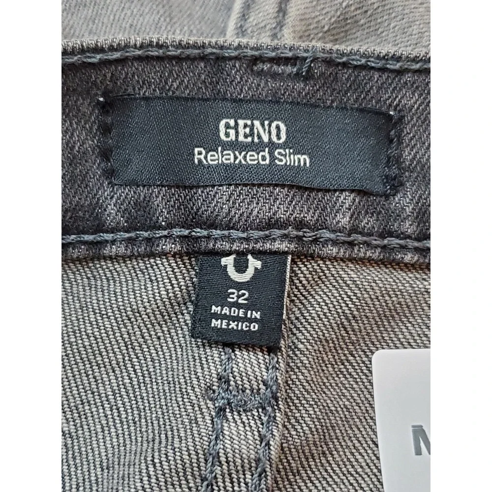 True‎ Religion Men Jeans 32 Gray Denim GENO Relaxed Slim 33
